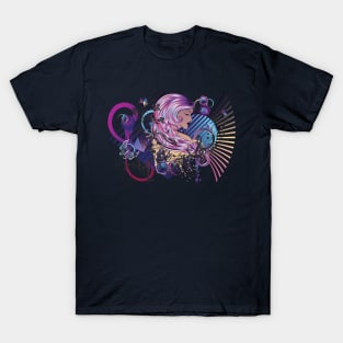 Music Girl with purple hair T-Shirt